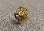 Gold-Plated Floral Horseshoe Statement Ring