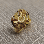 Gold-Plated Floral Horseshoe Statement Ring